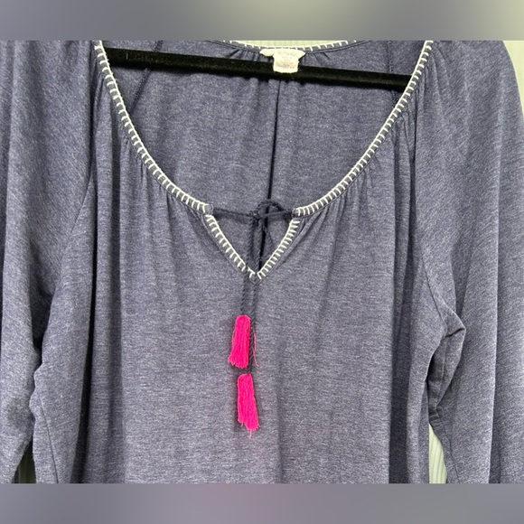 61. Lucky Brand Women’s Chambray  Blue Sleep Shirt. SIze XL - Picture 5 of 12